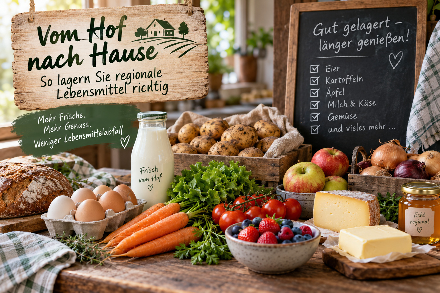 Vom Hof nach Hause: So lagern Sie regionale Lebensmittel richtig