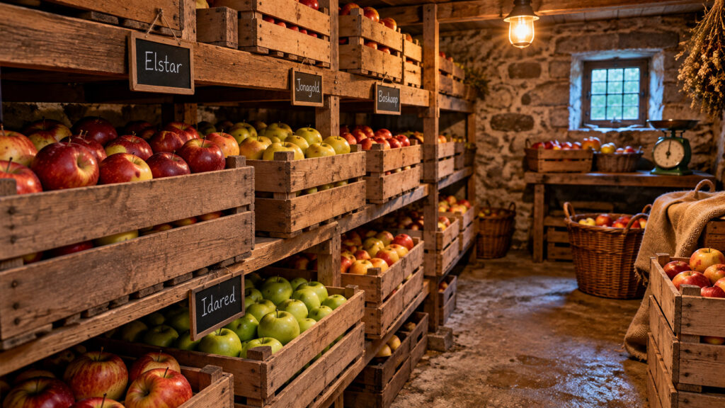 Äpfel im Keller